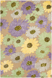 Safavieh Wilton Wil341A Taupe / Lilac Floral / Country Area Rug