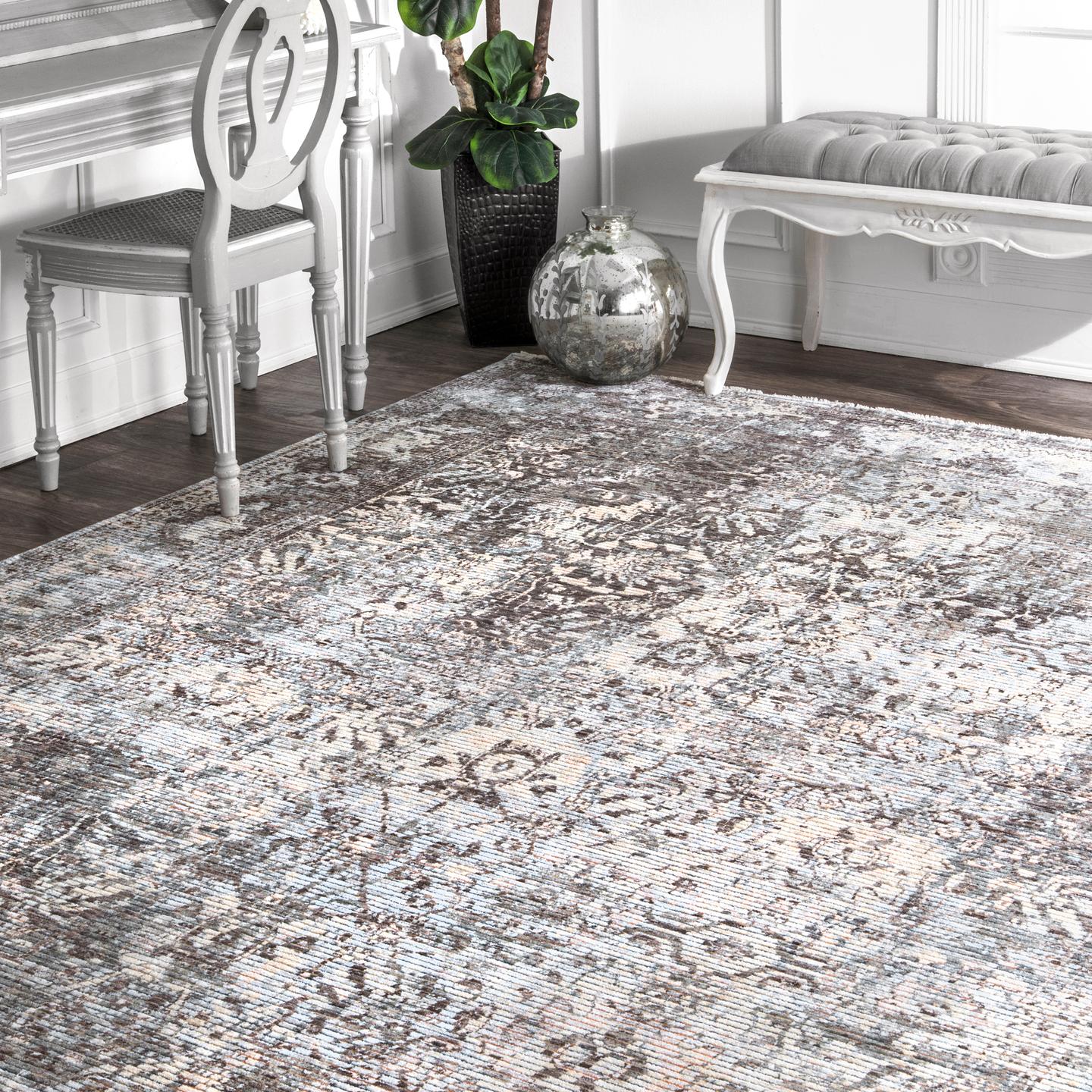 Nuloom Faded Patricia Nfa3378A Gray Area Rug