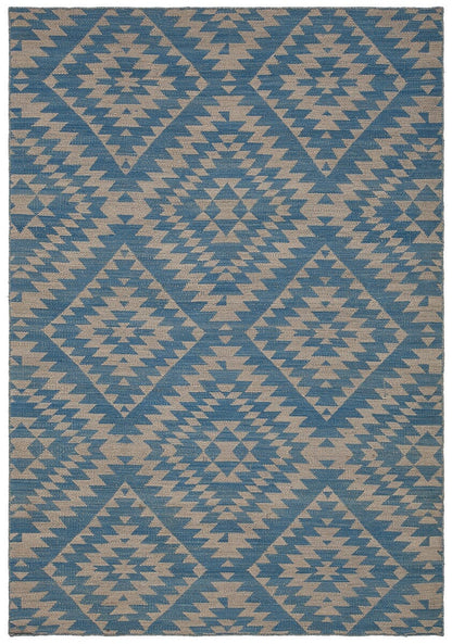 Chandra Winnie Win-45509 Blue / Silver Southwestern Area Rug