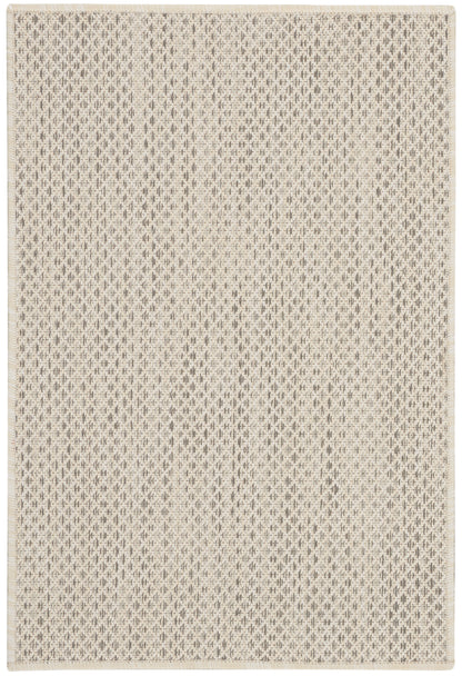 Nourison Courtyard Cou01 Ivory Silver Area Rug