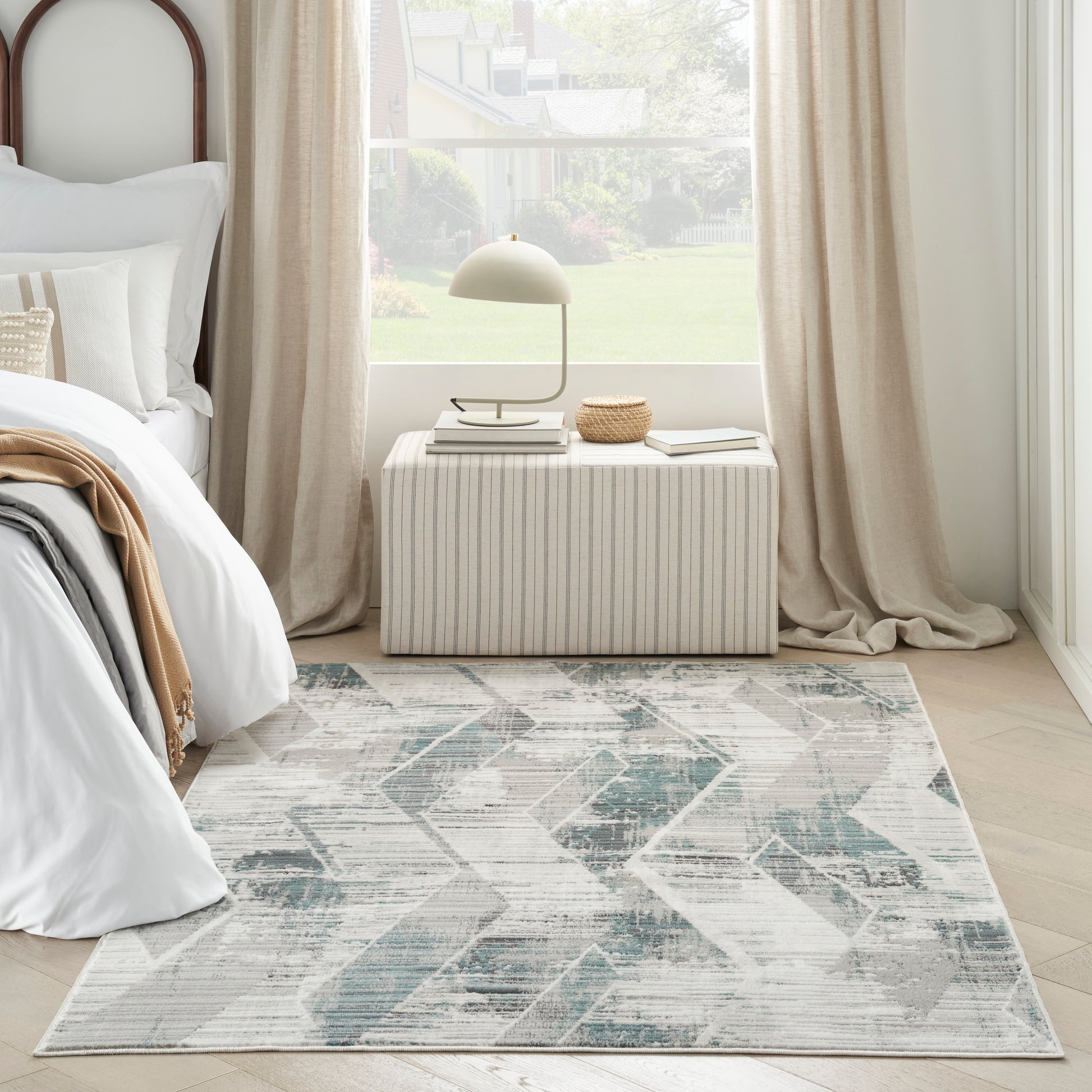 Nourison Thalia Thl01 Grey/Beige Area Rug