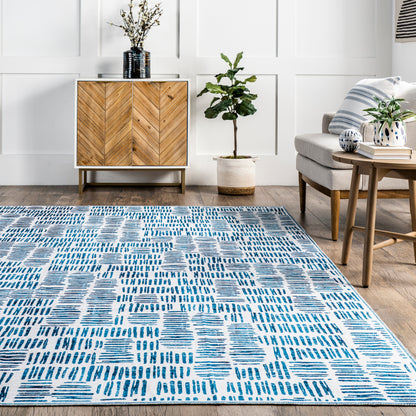 AreaRugs.com Wavaj Nwa1088A Blue Area Rug