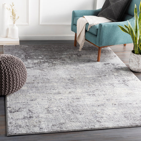 Surya Wanderlust Wnl-2310 Light Slate, White Rug.