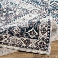 Surya Wanderlust Wnl-2314 Sky Blue, Charcoal Area Rug