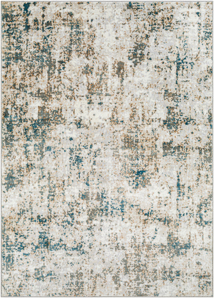 Surya Wanderlust Wnl-2332 Teal, Light Gray, Camel, Khaki Area Rug