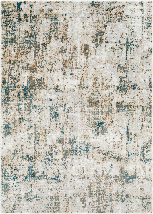 Surya Wanderlust Wnl-2332 Teal, Light Gray, Camel, Khaki Area Rug