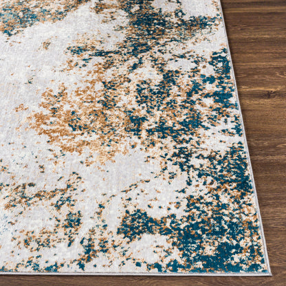 Surya Wanderlust Wnl-2332 Teal, Light Gray, Camel, Khaki Area Rug