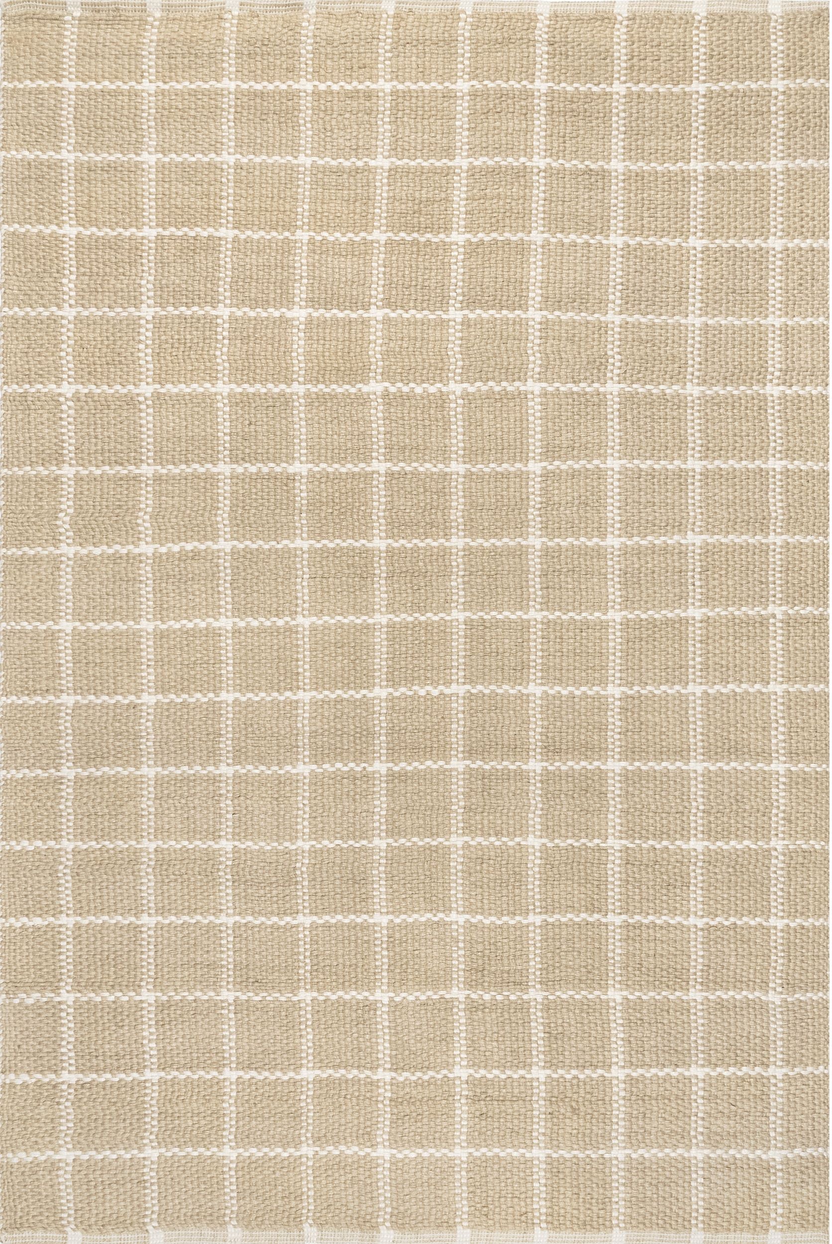 Nuloom Ella Farmhouse Checkered Nel1962A Natural Area Rug