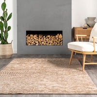 Nuloom Shira Raised Swirls Nsh2080A Beige Area Rug