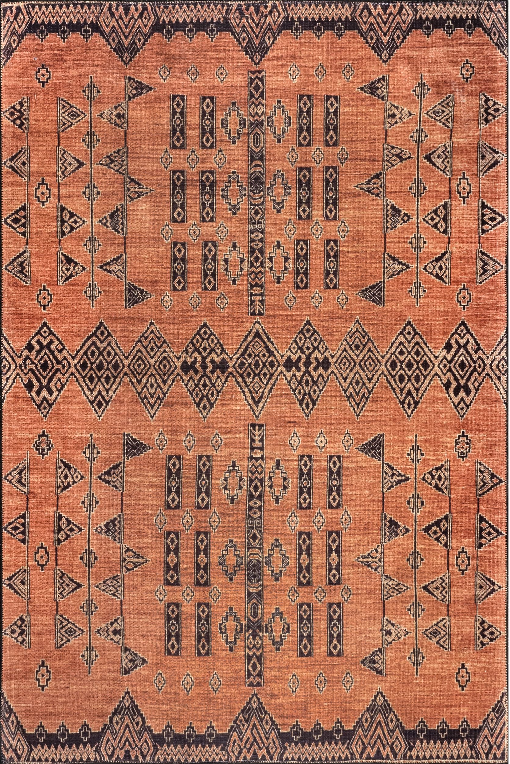 Nuloom Quincy Blend Traditional Nqu1422A Rust Area Rug