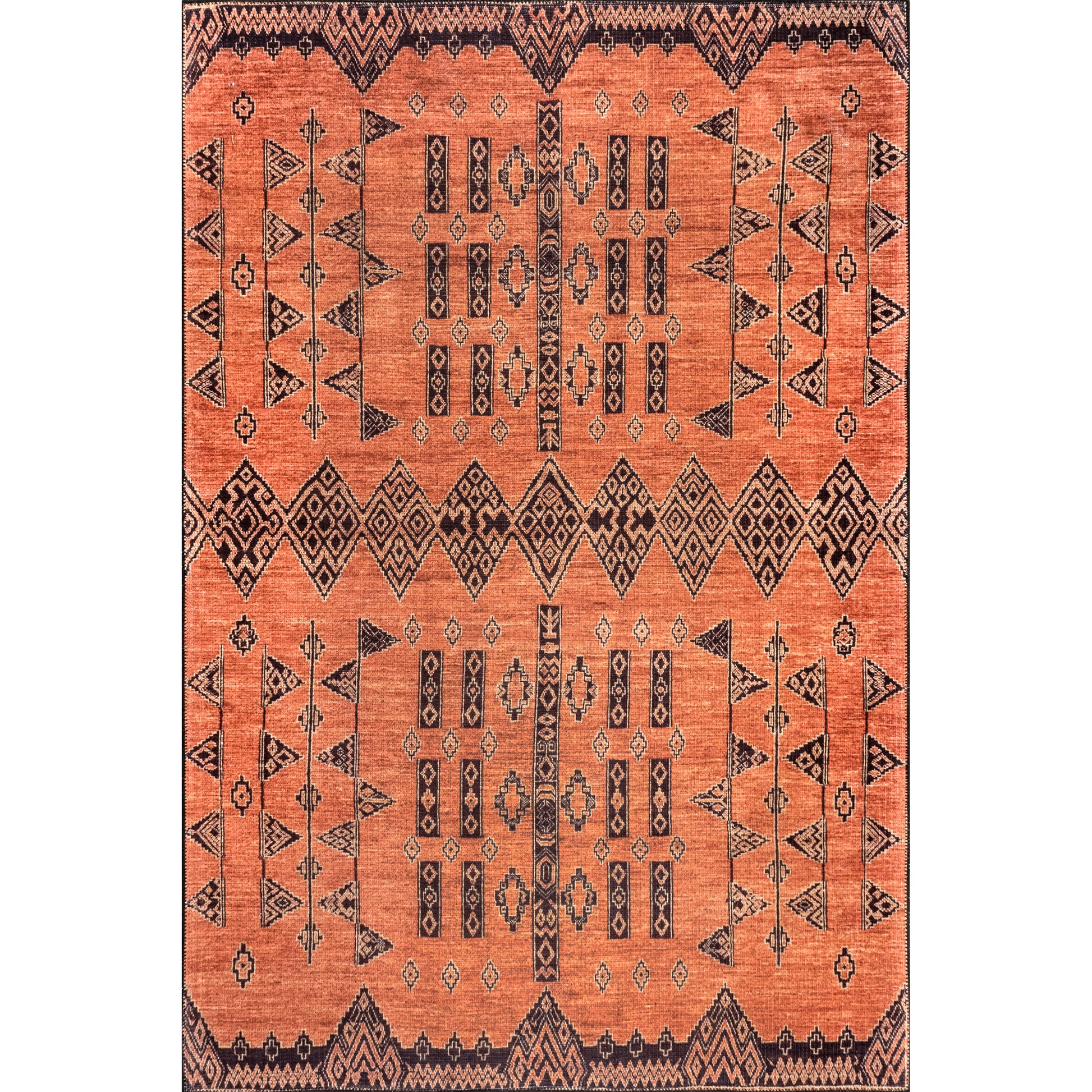 Nuloom Quincy Blend Traditional Nqu1422A Rust Area Rug