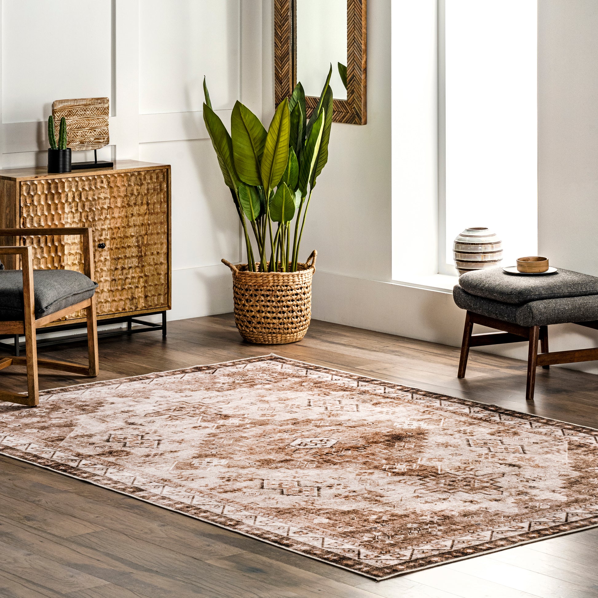 AreaRugs.com Wavaj Nwa1074A Beige Area Rug