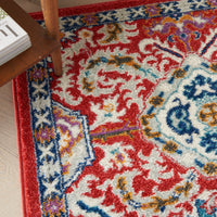 Nourison Passion Psn32 Red Multi Colored Area Rug