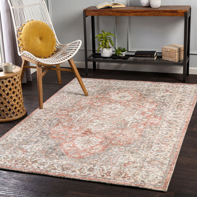 Surya Wilson Wsn-2304 Rust, Rose, Cream, Khaki Rugs.