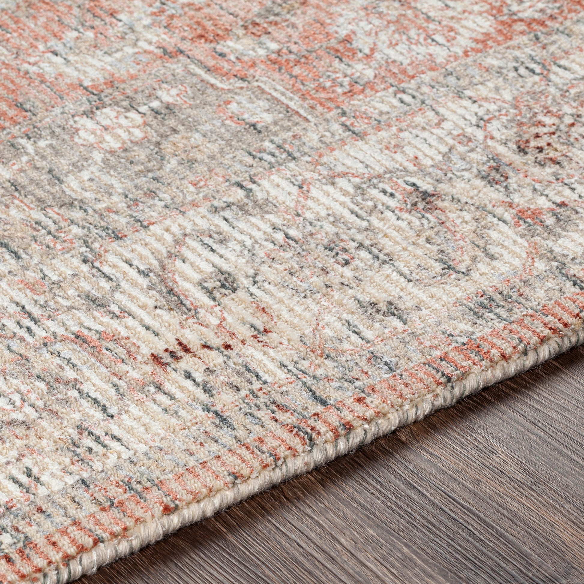 Surya Wilson Wsn-2304 Rust, Rose, Cream, Khaki Area Rug