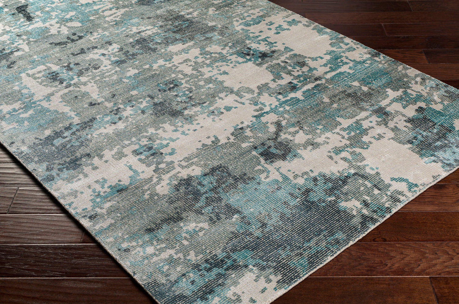 Surya Wilson Wsn-2307 Teal, Beige, Wheat, Sage Rugs.