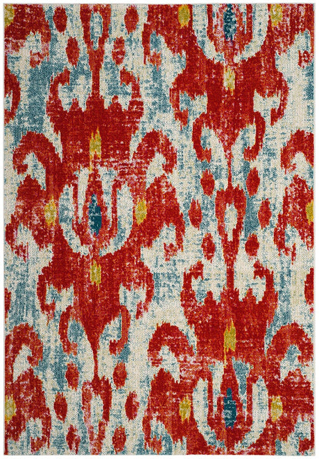 Safavieh Watercolor Wtc622L Brick / Light Blue Rugs.