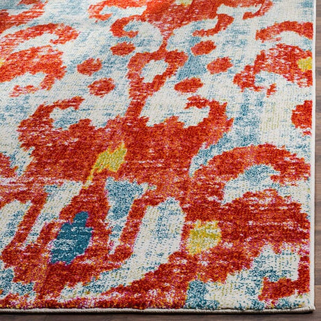 Safavieh Watercolor Wtc622L Brick / Light Blue Rugs.