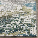 Safavieh Watercolor Wtc669B Ivory / Peacock Blue Rugs.
