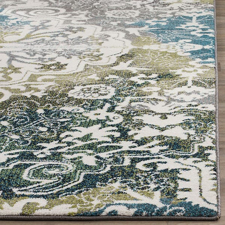 Safavieh Watercolor Wtc669B Ivory / Peacock Blue Rugs.