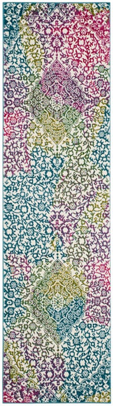 Safavieh Watercolor Wtc672F Ivory / Fuchsia Rugs.