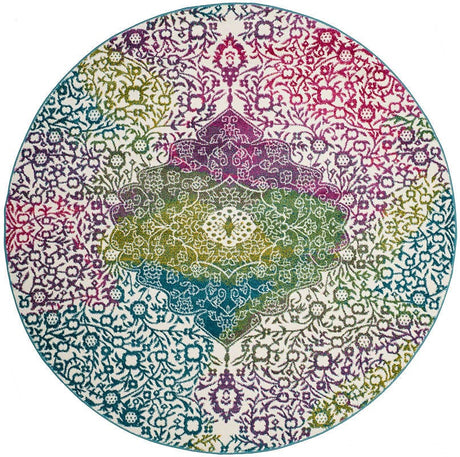 Safavieh Watercolor Wtc672F Ivory / Fuchsia Rugs.