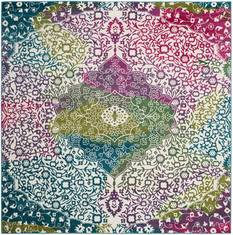 Safavieh Watercolor Wtc672F Ivory / Fuchsia Rugs.