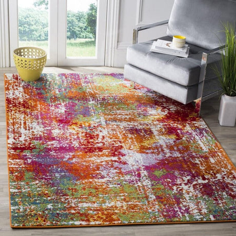 Safavieh Watercolor Wtc695D Orange / Green Rugs.