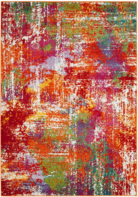 Safavieh Watercolor Wtc695D Orange / Green Rugs.