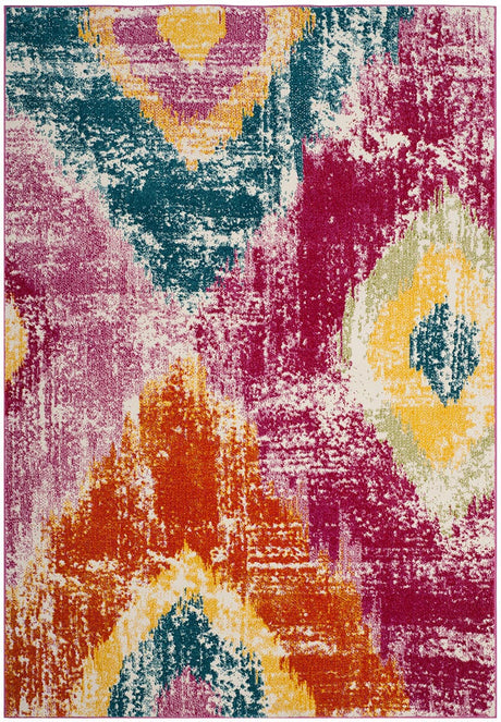 Safavieh Watercolor Wtc699K Fuchsia / Orange Rugs.