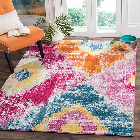 Safavieh Watercolor Wtc699K Fuchsia / Orange Rugs.