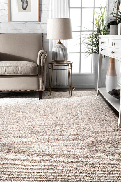 Nuloom Vergie Solid Texture Nve2921A Beige Area Rug