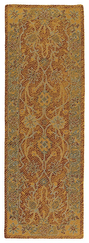 Kaleen Weathered Wtr08-06 Gold , Silver , Crimson Area Rug