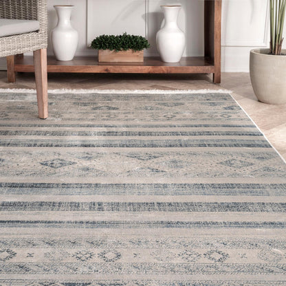 Nuloom Vintage Tribal Roseline Nvi1632A Blue Area Rug