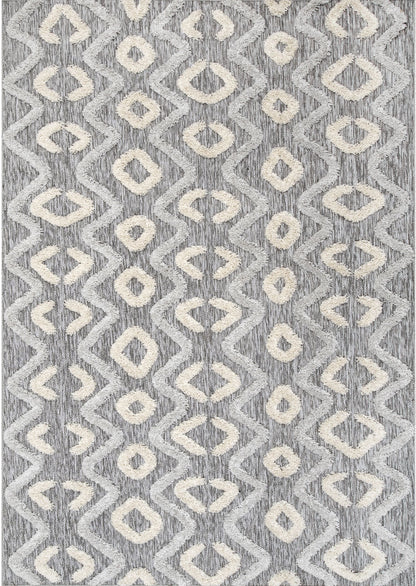 Nuloom Giana Raised Chevron Trellis Ngi1392A Gray Area Rug