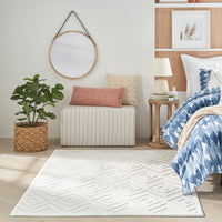 Nourison Versatile Nrv01 Ivory/White Area Rug