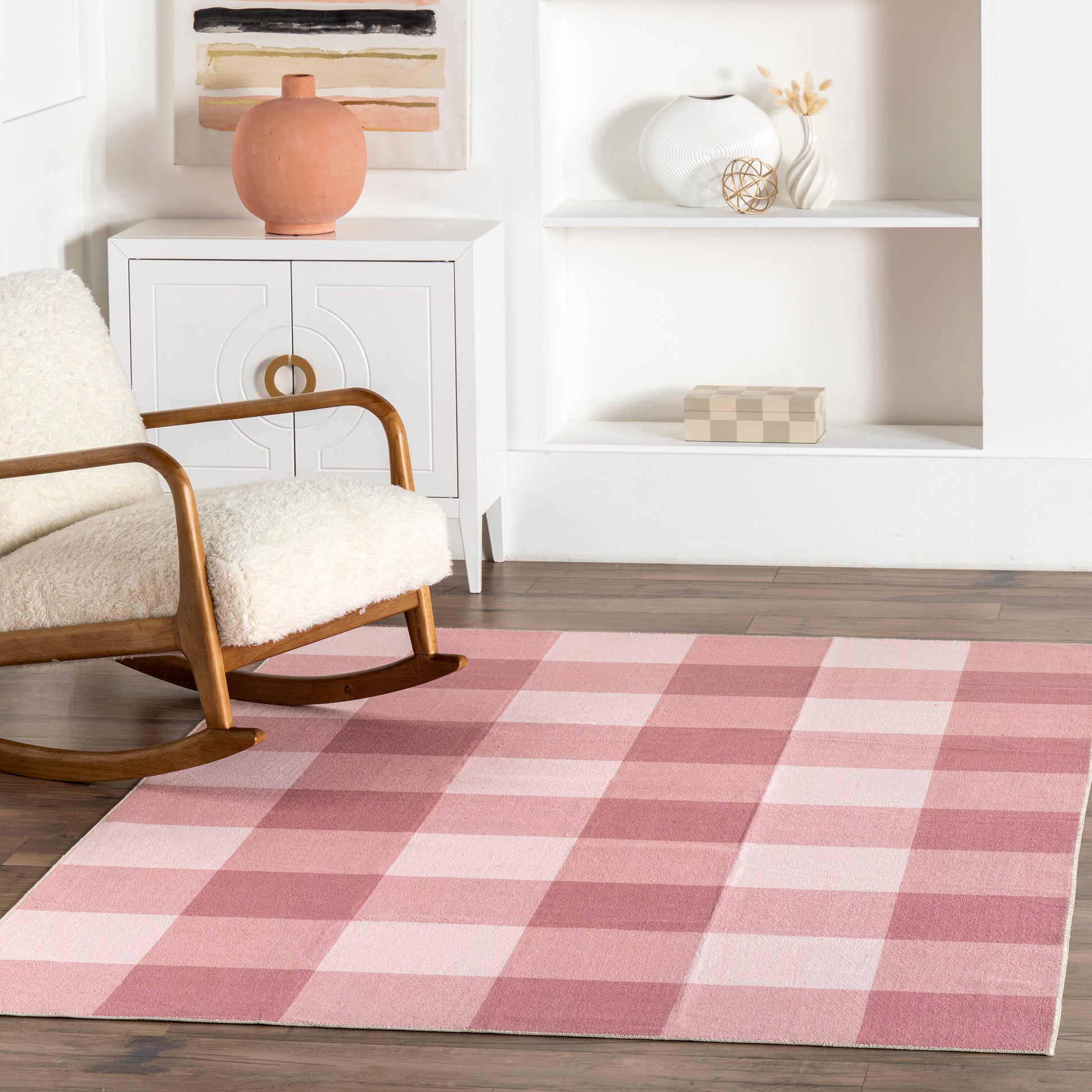 AreaRugs.com Wavaj Nwa1061C Pink Area Rug