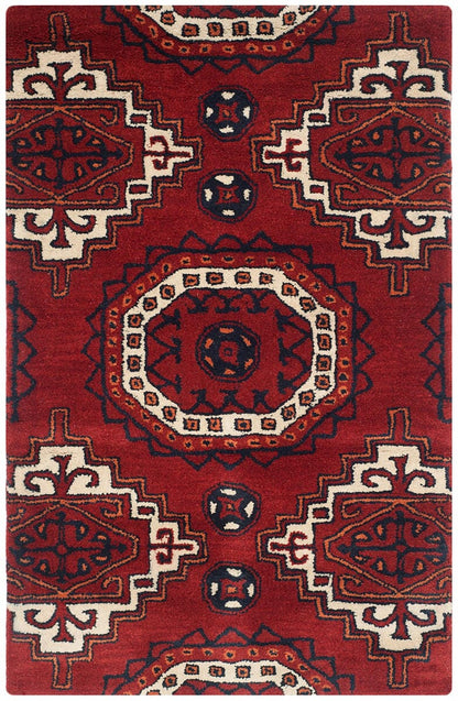 Safavieh Wyndham Wyd201A Red Damask Area Rug