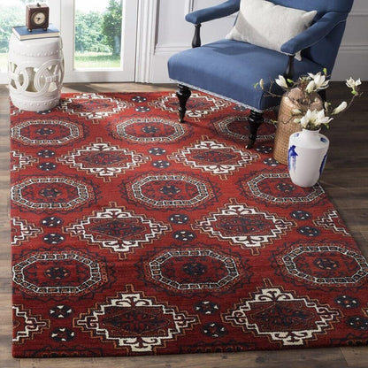 Safavieh Wyndham Wyd201A Red Damask Area Rug