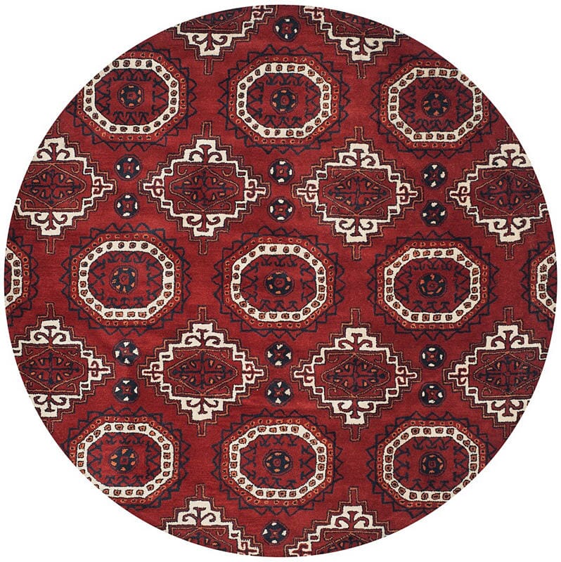 Safavieh Wyndham Wyd201A Red Damask Area Rug