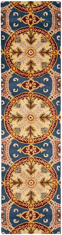 Safavieh Wyndham Wyd320A Blue / Gold Damask Area Rug