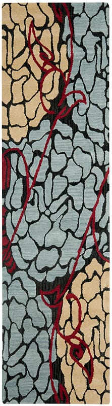 Safavieh Wyndham Wyd321A Charcoal / Red Floral / Country Area Rug