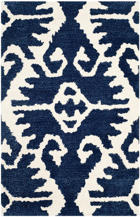 Safavieh Wyndham Wyd323C Royal Blue / Ivory Rugs.