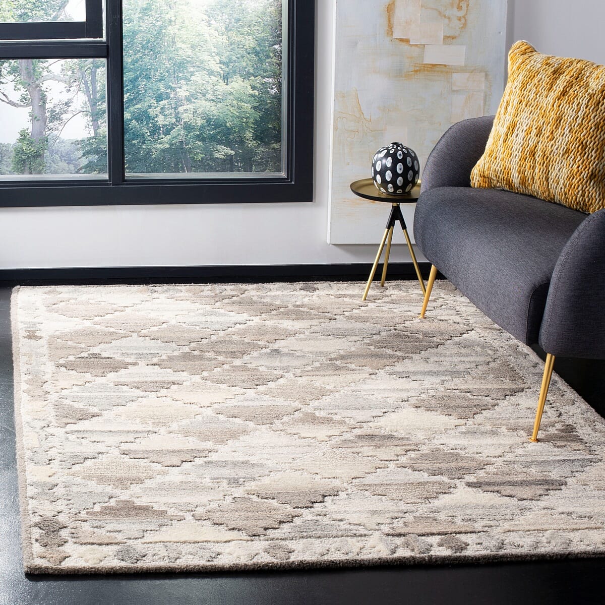 Safavieh Wyndham Wyd803B Grey / Taupe Moroccan Area Rug