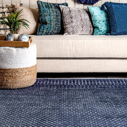 Nuloom Dalary Glen Check Nda3602A Navy Area Rug