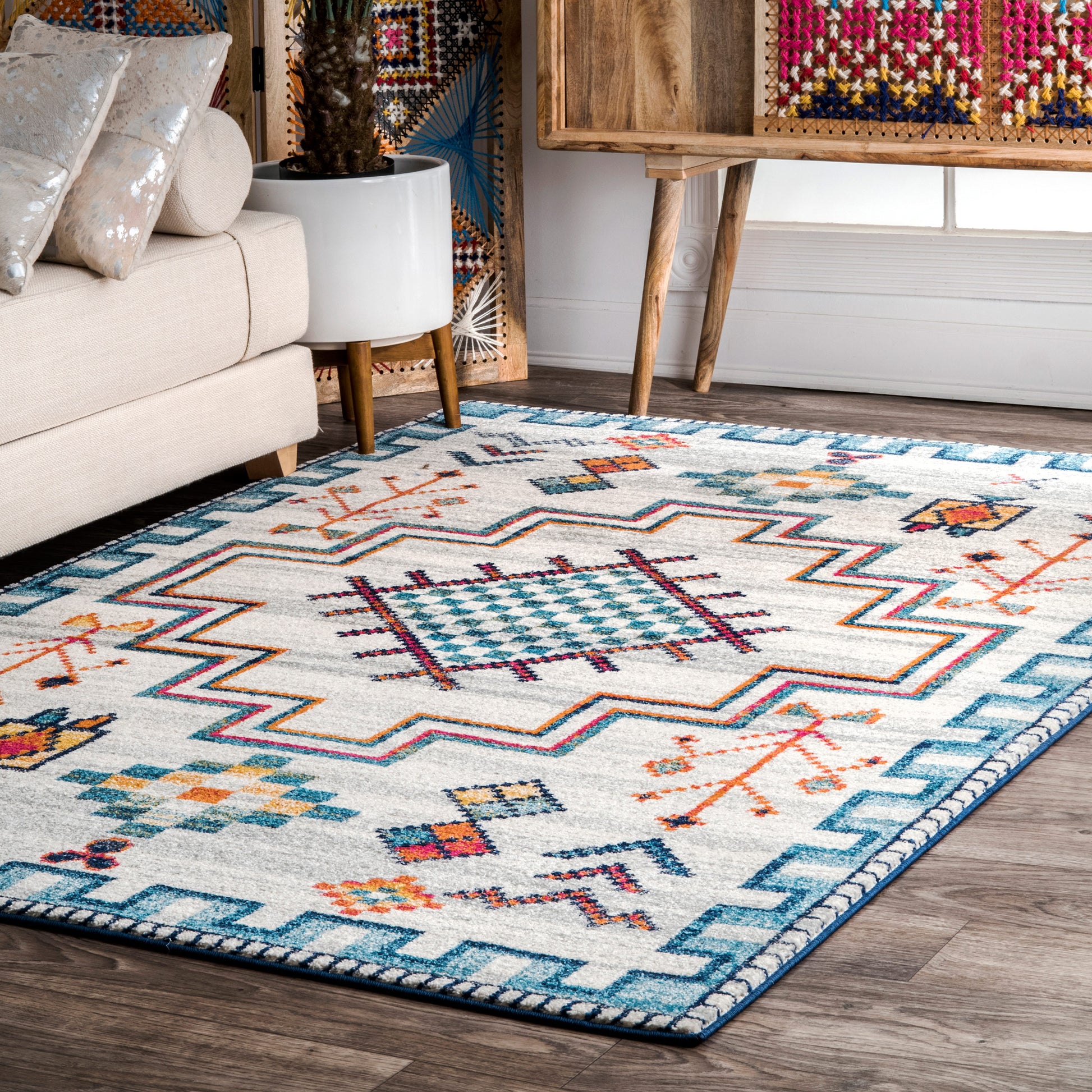 Nuloom Richelle Tribal Nri3152A Blue Area Rug