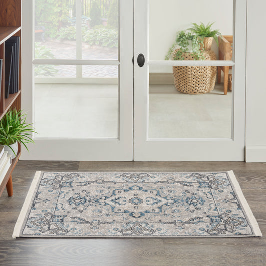 Nourison Carina Cna02 Grey/Blue Area Rug