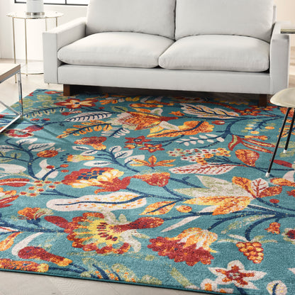 Nourison Allur Alr09 Turquoise Multicolor Area Rug