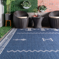 Nuloom Lowen Tribal Nlo1770B Navy Area Rug