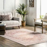 AreaRugs.com Wavaj Nwa1189A Light Pink Area Rug